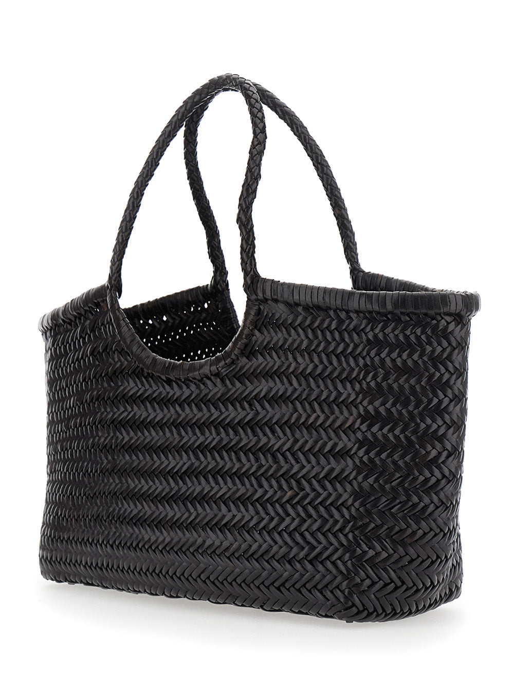 Dragon Diffusion Women Brown Shopping Bag With Two Top Handles An Intertwined Motif In Leather For Women DRAGON DIFFUSION