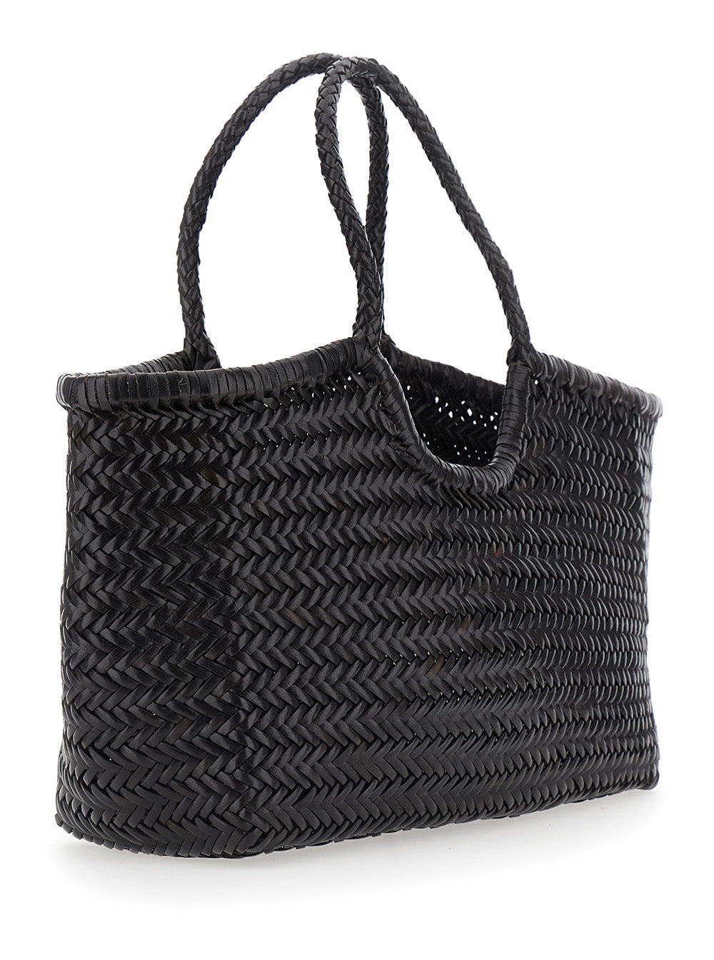 Dragon Diffusion Women Brown Shopping Bag With Two Top Handles An Intertwined Motif In Leather For Women DRAGON DIFFUSION