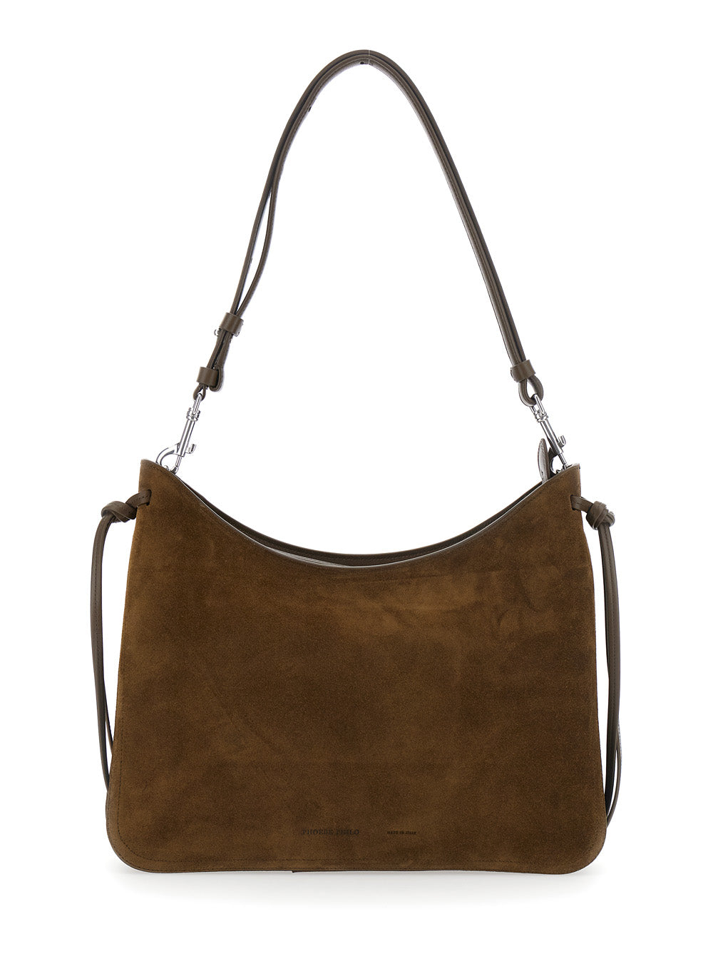 Phoebe Philo Women 'Gig' Brown Medium Shoulder Bag With Adjustable And Removable Strap And Adjustable Belt In Suede For Women PHOEBE PHILO