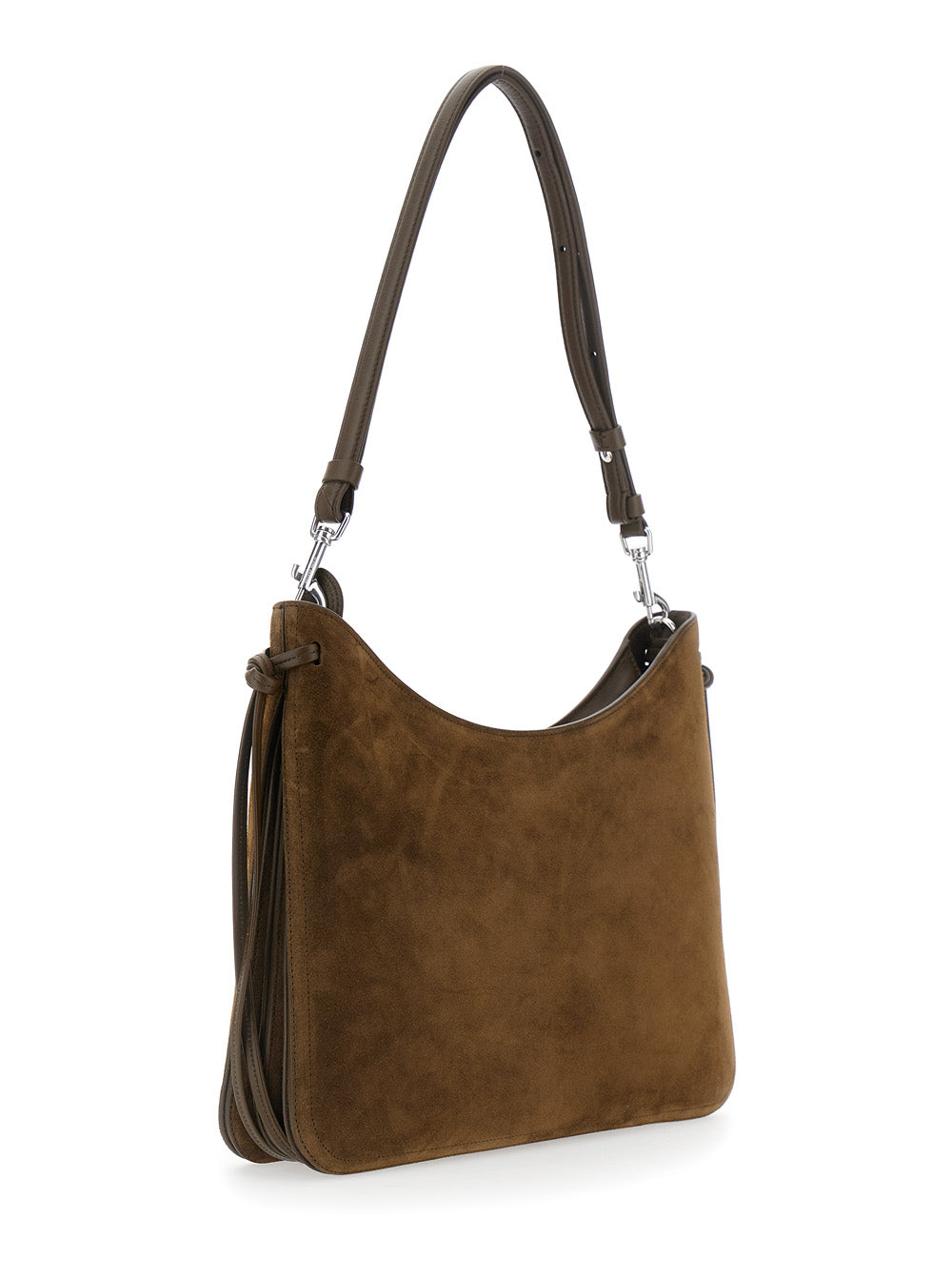 Phoebe Philo Women 'Gig' Brown Medium Shoulder Bag With Adjustable And Removable Strap And Adjustable Belt In Suede For Women PHOEBE PHILO