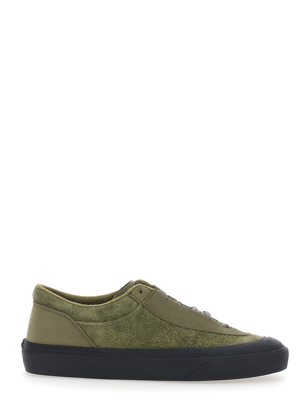 Stone Island Men Green Low Top Sneakers With Logo On The Tongue In Suede For Men STONE ISLAND