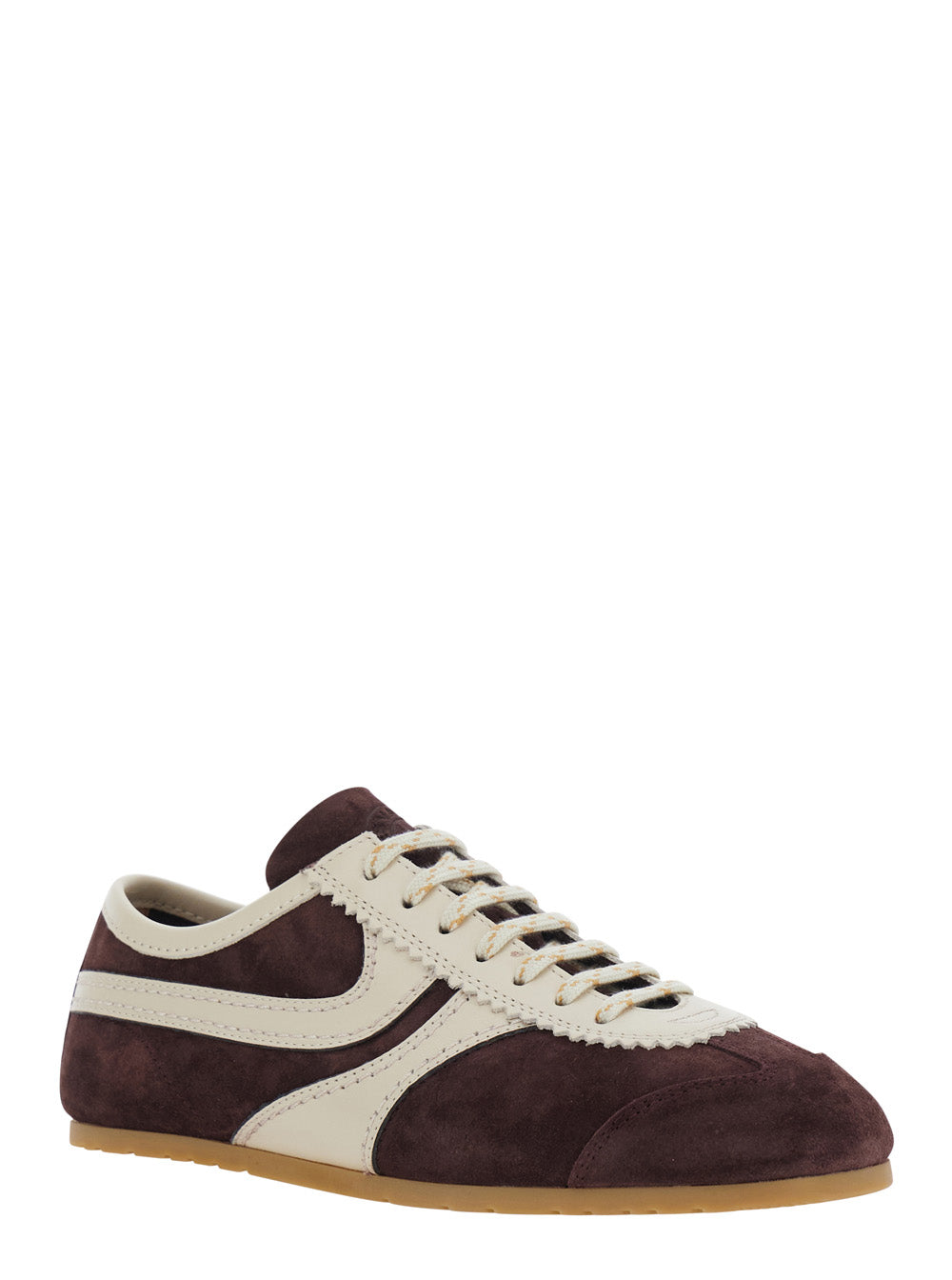 Dries Van Noten Women 'Dustin' Purple Sneakers With Contrasting Inserts And Seams In Suede For Women DRIES VAN NOTEN