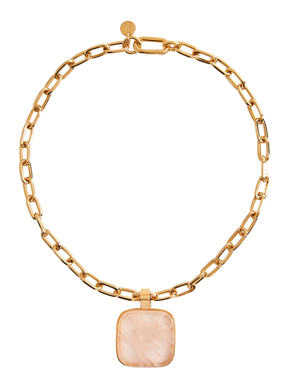 La Doublej Women 'Soul' Gold-Colored Necklace With Pendant And Chain Design In 24K Gold-Plated Brass For Women LA DOUBLEJ