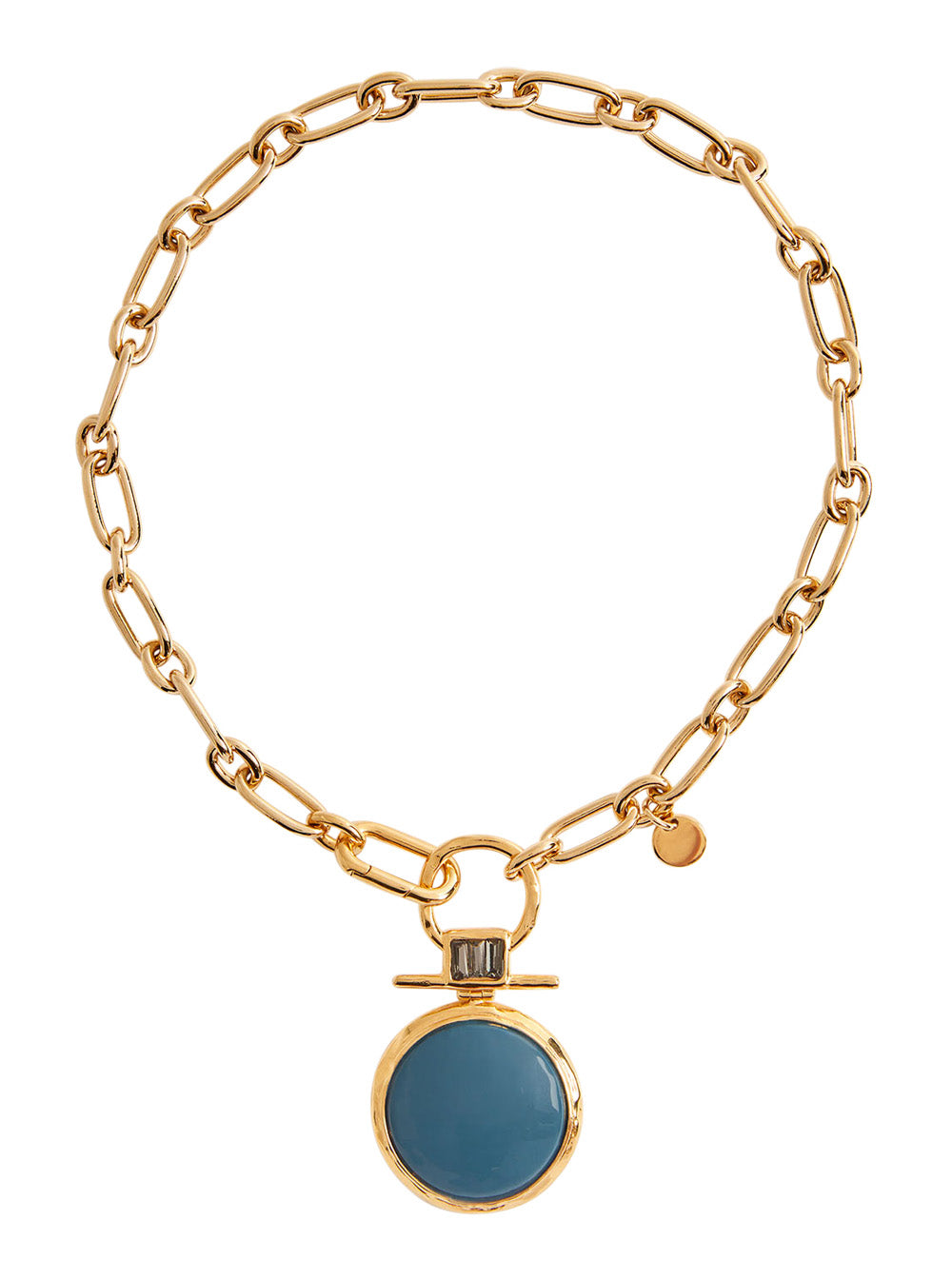 La Doublej Women 'Shen Loop' Gold-Colored Necklace With Pendant And Chain Design In 24K Gold-Plated Brass For Women LA DOUBLEJ