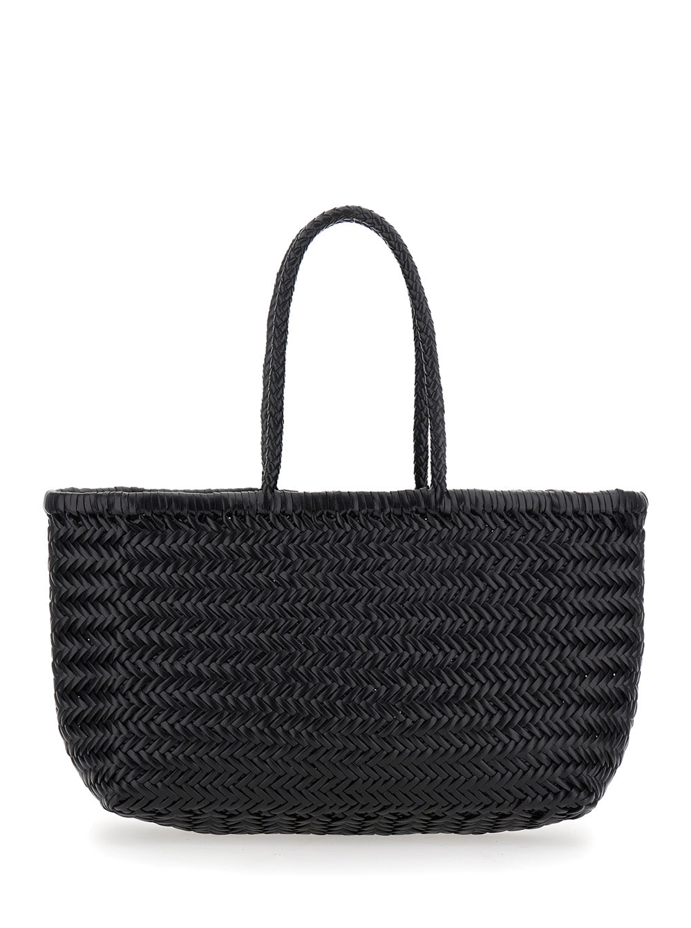 Dragon Diffusion Women Shopper Bag 'Bamboo Triple Jump' With Two Handles And Black Leather For Women DRAGON DIFFUSION