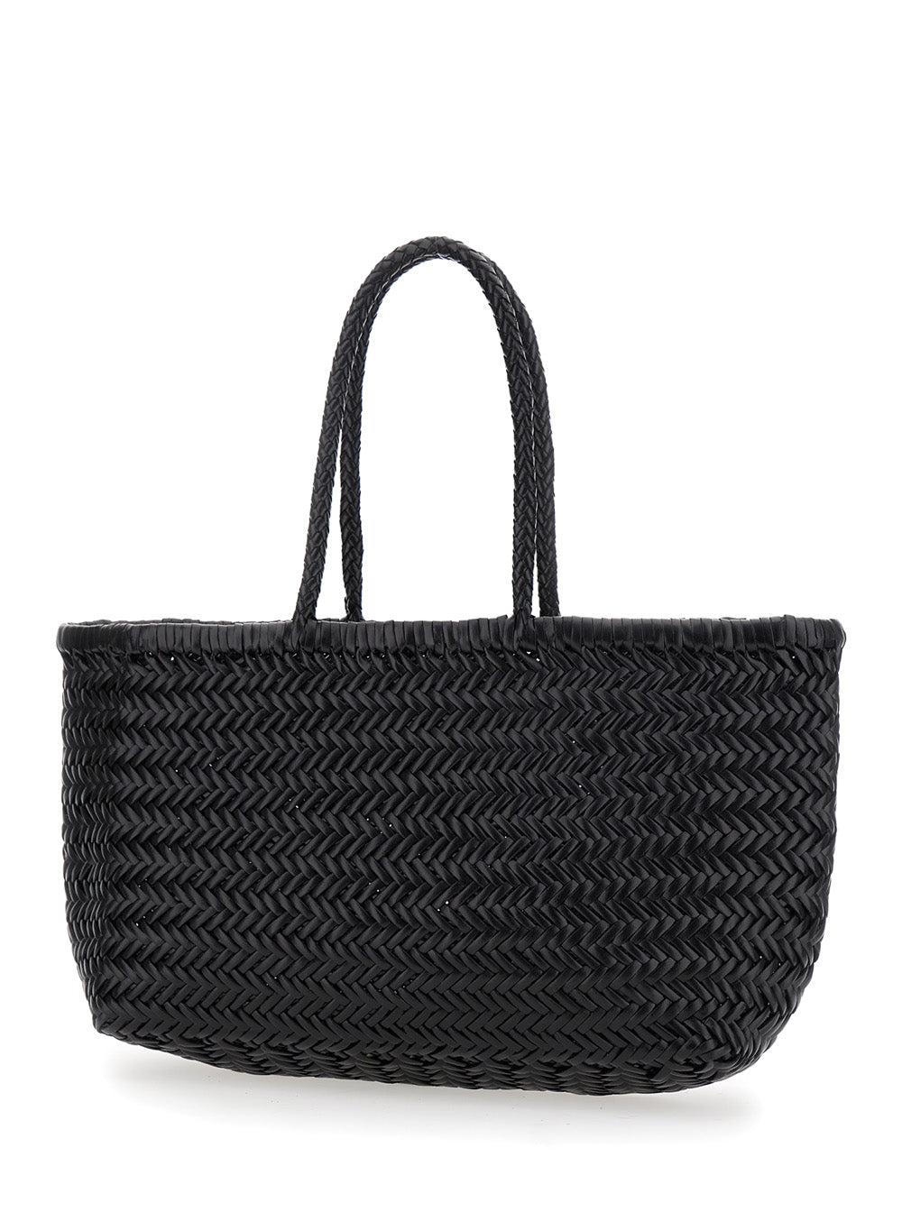 Dragon Diffusion Women Shopper Bag 'Bamboo Triple Jump' With Two Handles And Black Leather For Women DRAGON DIFFUSION