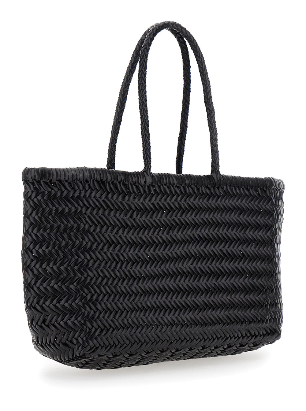 Dragon Diffusion Women Shopper Bag 'Bamboo Triple Jump' With Two Handles And Black Leather For Women DRAGON DIFFUSION