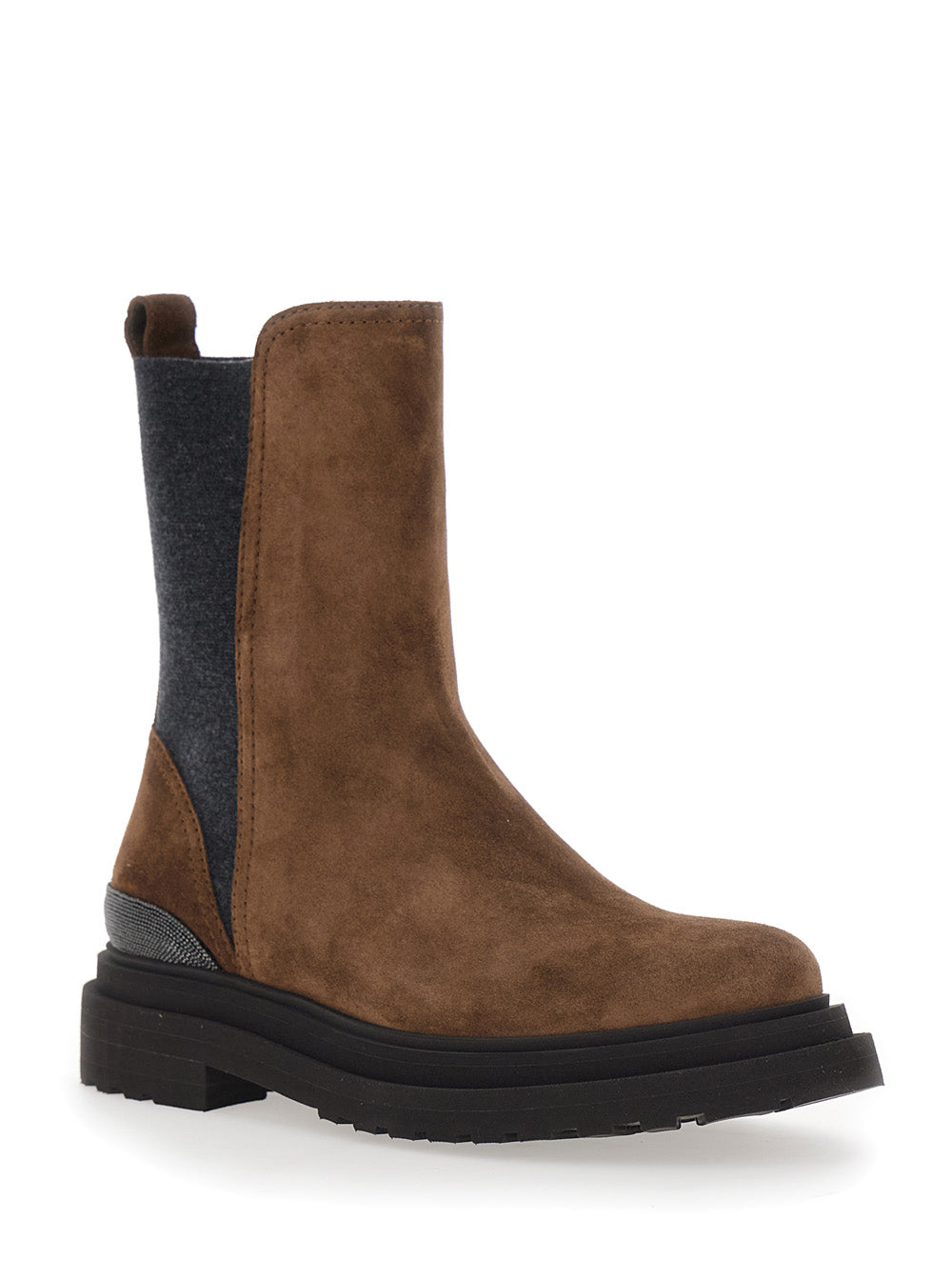 Brunello Cucinelli Women Bootie Suede - Suede Ankle Boots - Brown - Women BRUNELLO CUCINELLI