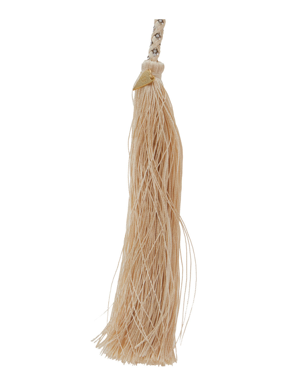 Forte_Forte Women Brown Belt With Rope Design With Tassels In Crystals And Fabric For Women FORTE FORTE
