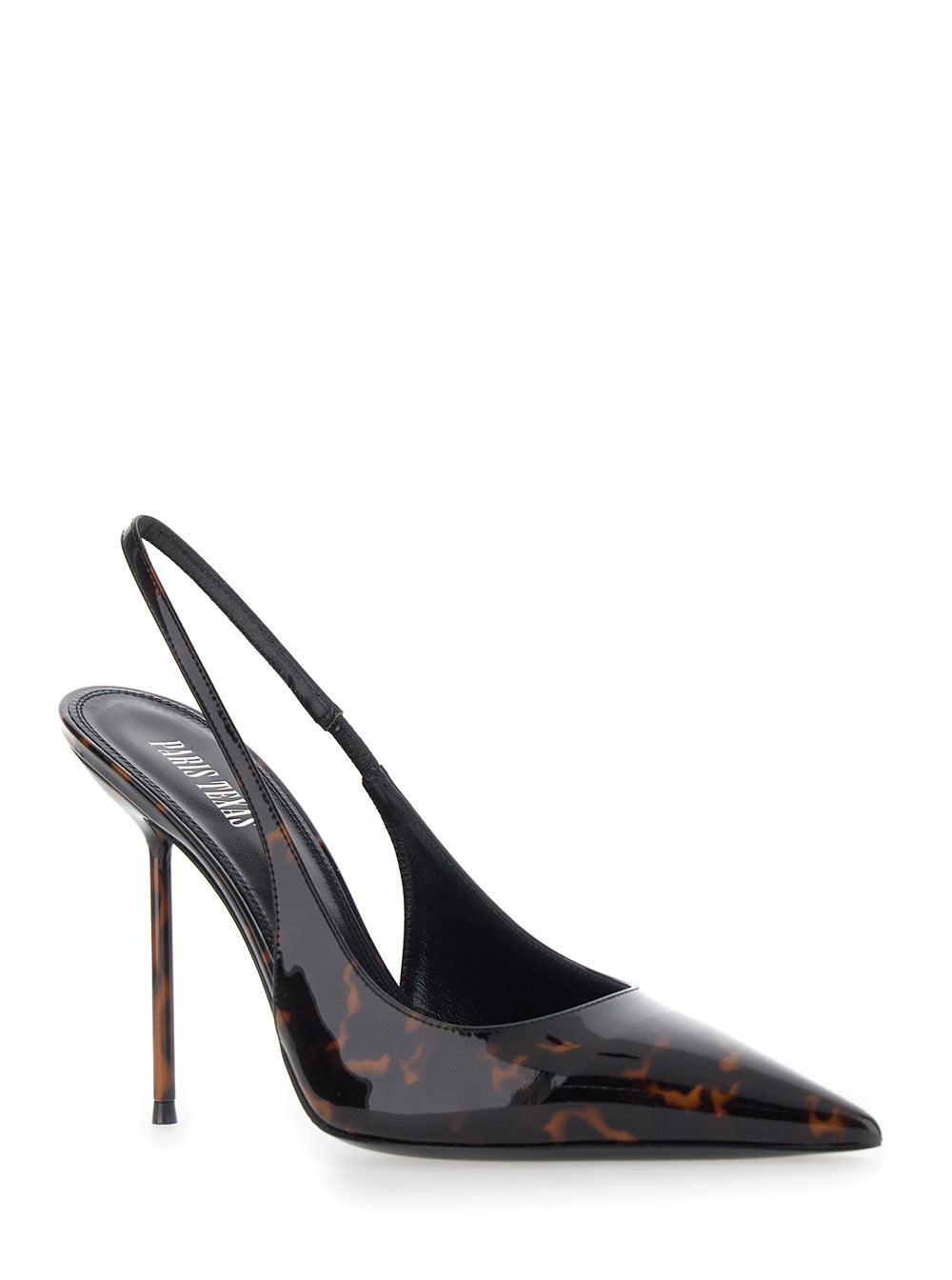 Paris Texas Women 'Lidia'brown Slingback With Tortoiseshell Print In Patent Leather For Women PARIS TEXAS