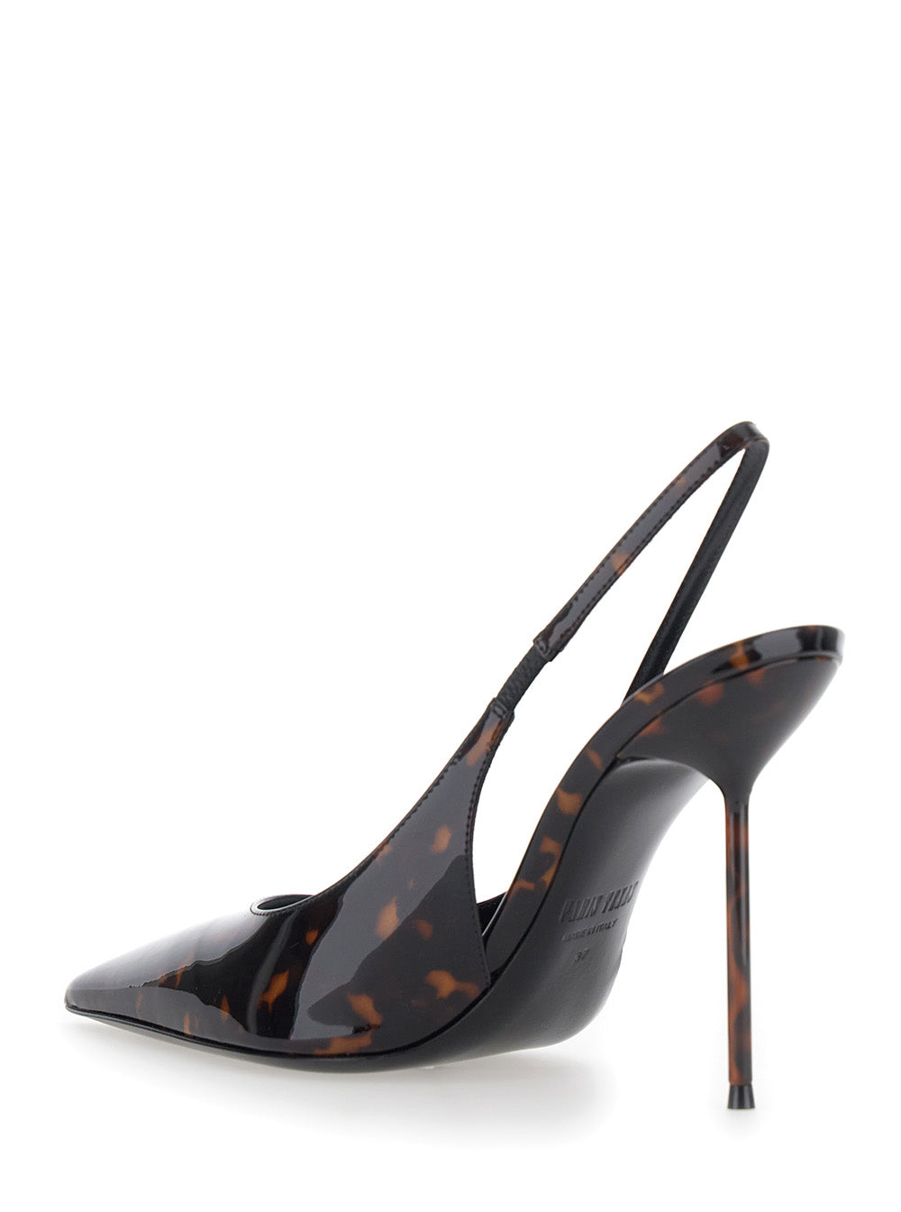 Paris Texas Women 'Lidia'brown Slingback With Tortoiseshell Print In Patent Leather For Women PARIS TEXAS