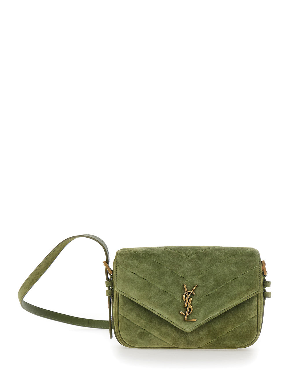 Saint Laurent Women Ysl Bo Loulou L Strao 7 Suede Satin Calf SAINT LAURENT