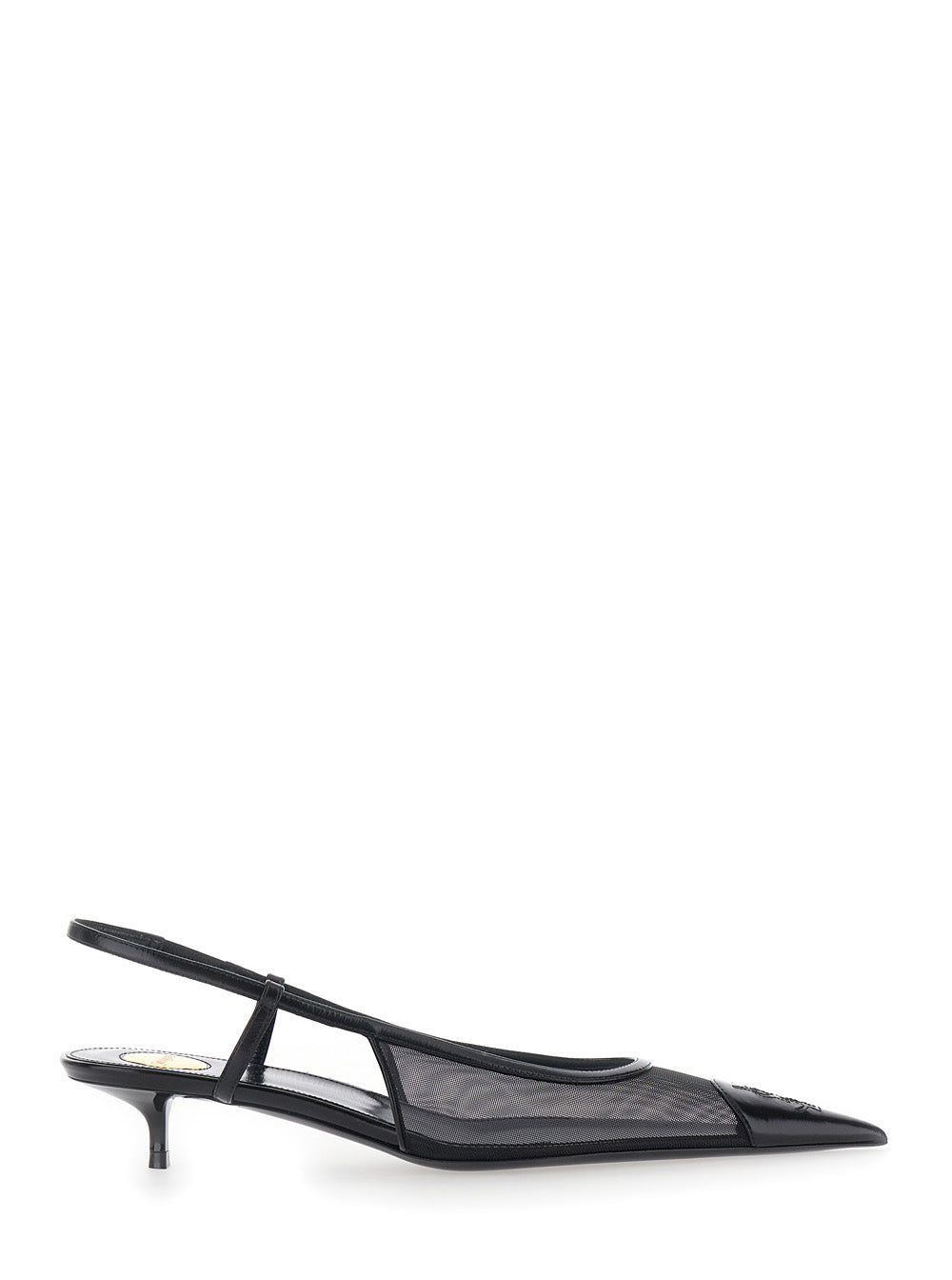Saint Laurent Women 'Gaspar' Black Pointed Pumps With Elastic Strap In Leather For Women SAINT LAURENT