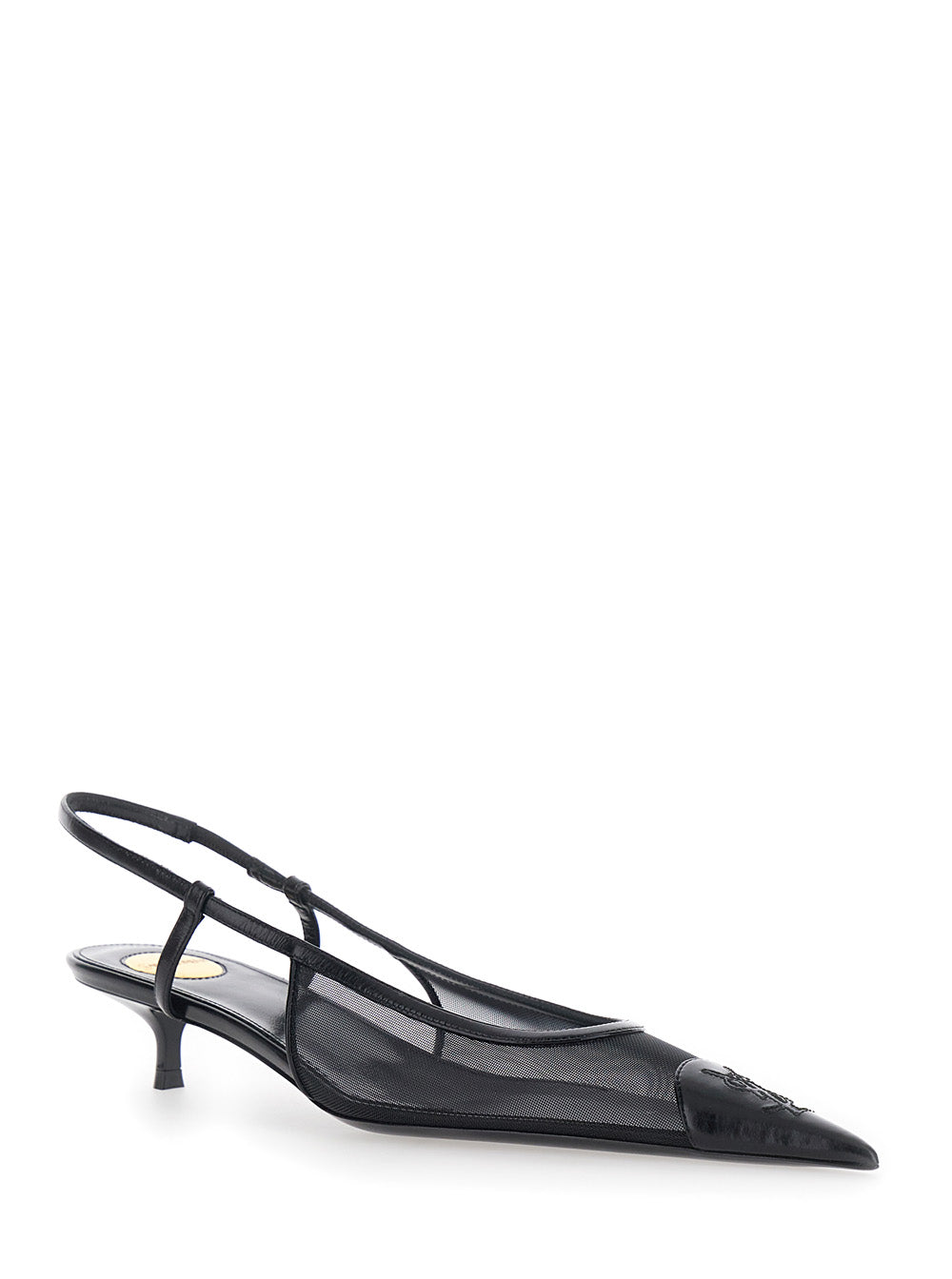 Saint Laurent Women 'Gaspar' Black Pointed Pumps With Elastic Strap In Leather For Women SAINT LAURENT