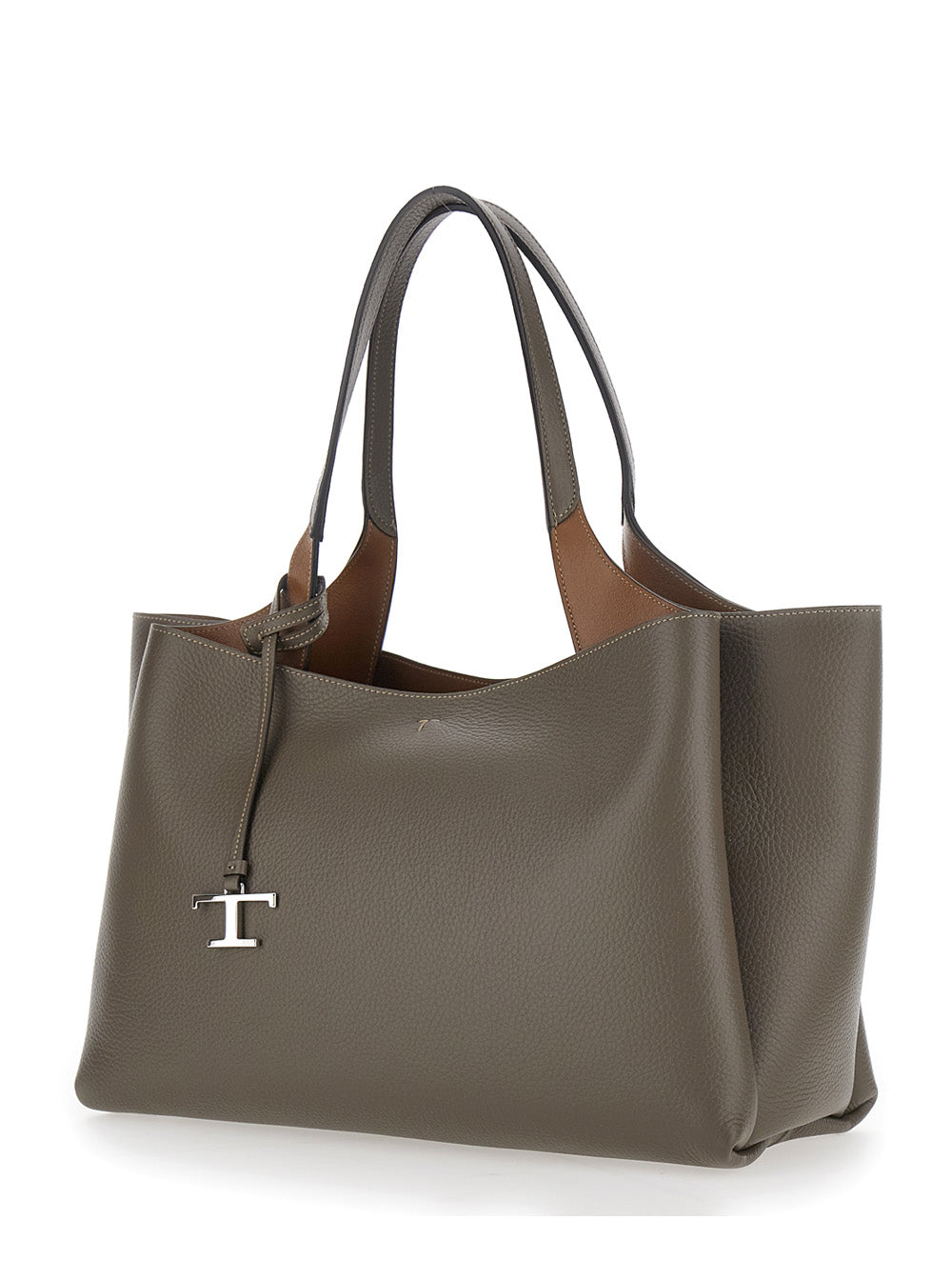 Tod's Women Medium Handbag Apa 2 Handles With Gray Leather Pendant For Women TOD'S