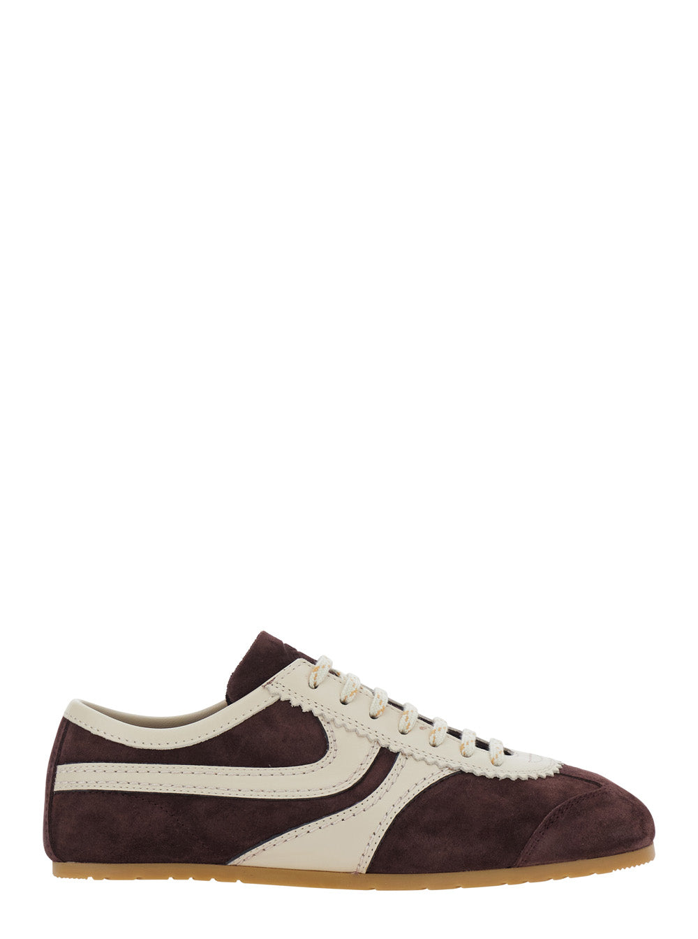 Dries Van Noten Women 'Dustin' Purple Sneakers With Contrasting Inserts And Seams In Suede For Women DRIES VAN NOTEN