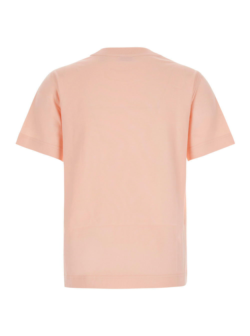 Burberry Women Pink T-Shirt With Embroidered Ekd Logo On The Front In Cotton For Women BURBERRY