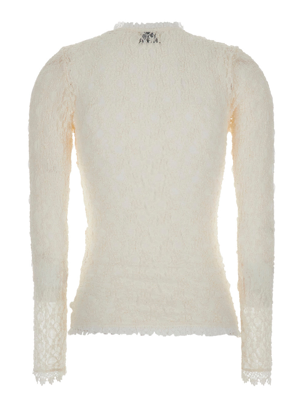 Isabel Marant Women 'Brany' White Top With All-Over Lace Trim In Cotton Blend For Women ISABEL MARANT