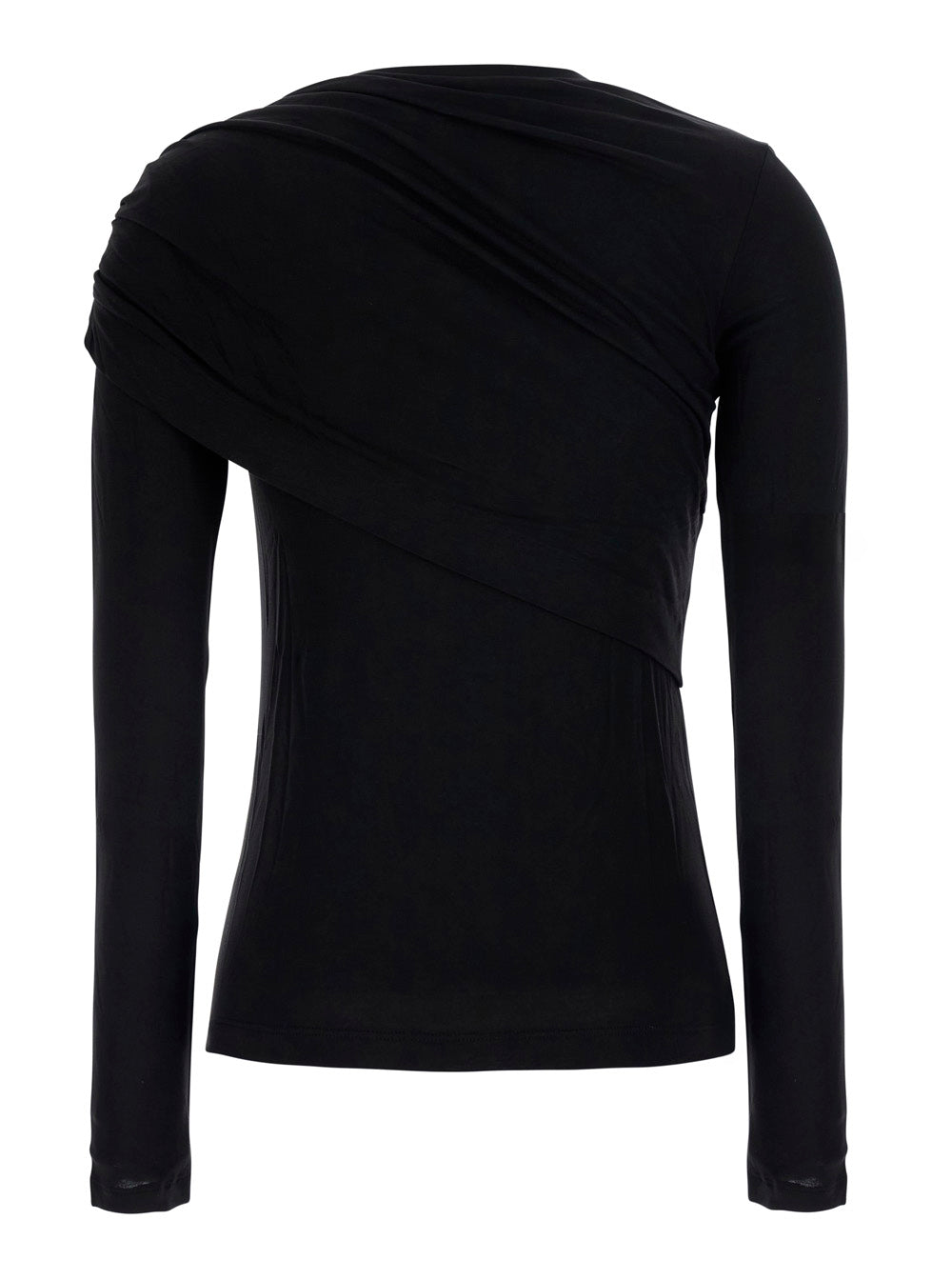 Isabel Marant Etoile Women Dressi-Ga Top With Long Sleeves And Round Neckline In Black Tech Fabric For Women ISABEL MARANT ETOILE