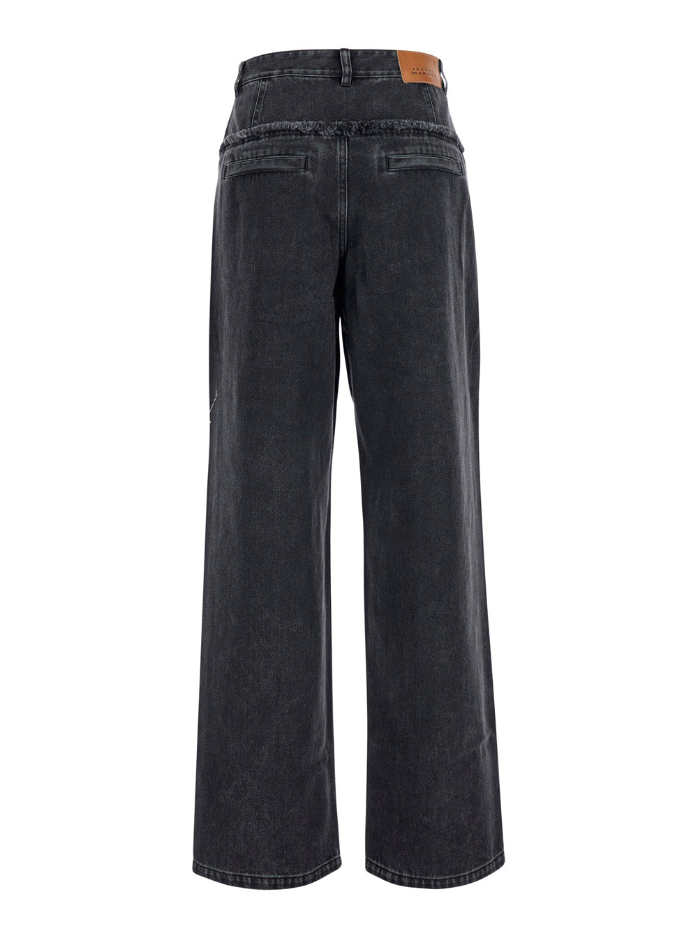 Isabel Marant Etoile Women Iniza-Ga Pants With Pockets And Straight Hems In Black Tech Fabric For Women ISABEL MARANT ETOILE