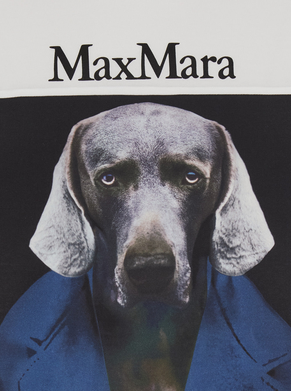 Max Mara Women 'Calca' White  Crew Neck T-Shirt With Maxi Print On Front And Back In Cotton For Women MAX MARA