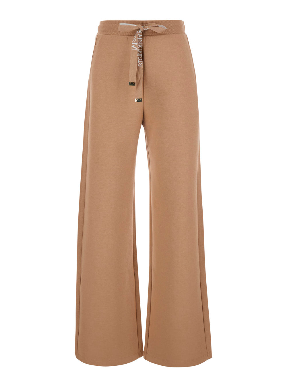 'S Maxmara Women Pants S Maxmara With Pockets And Straight Hems In Tech Fabric Beige Women S MAX MARA