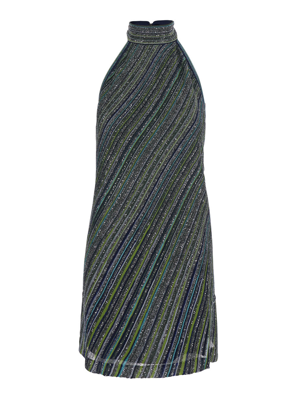 Missoni Women Blue Dress With Cut-Out On The Back And Applied Sequins In Viscose Blend For Women MISSONI