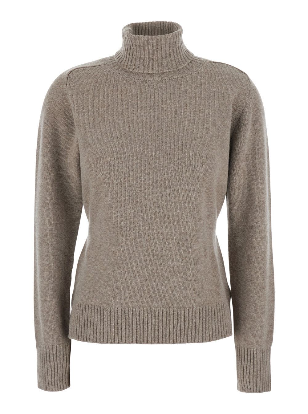 P.A.R.O.S.H. Women Beige High Neck Sweater With Adjustable Knot At The Back In Wool Women P.A.R.O.S.H.