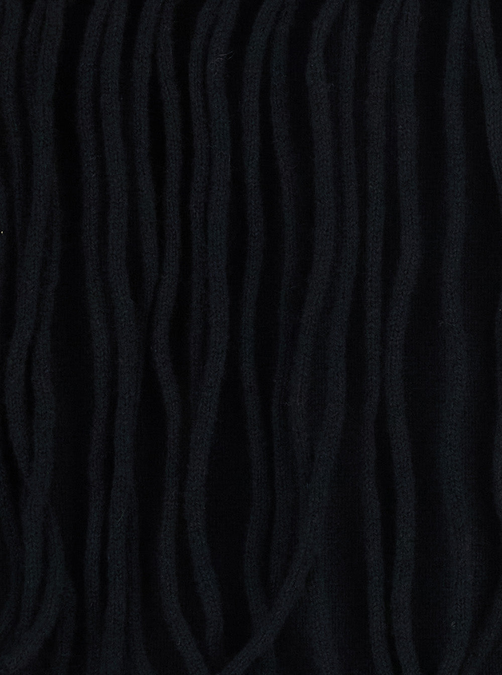 P.A.R.O.S.H. Women Black Sweater With Fringed Details On The Back And Edges In Cashmere For Women P.A.R.O.S.H.