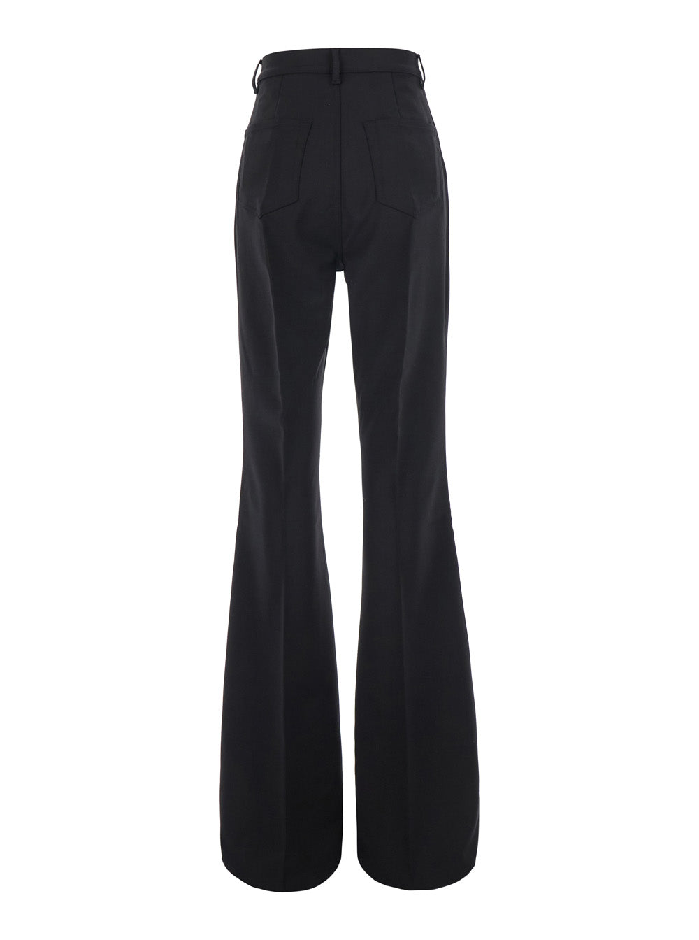 Rick Owens Women 'Bolan Bootcut' Black Wide Leg Pants In Cotton For Women RICK OWENS