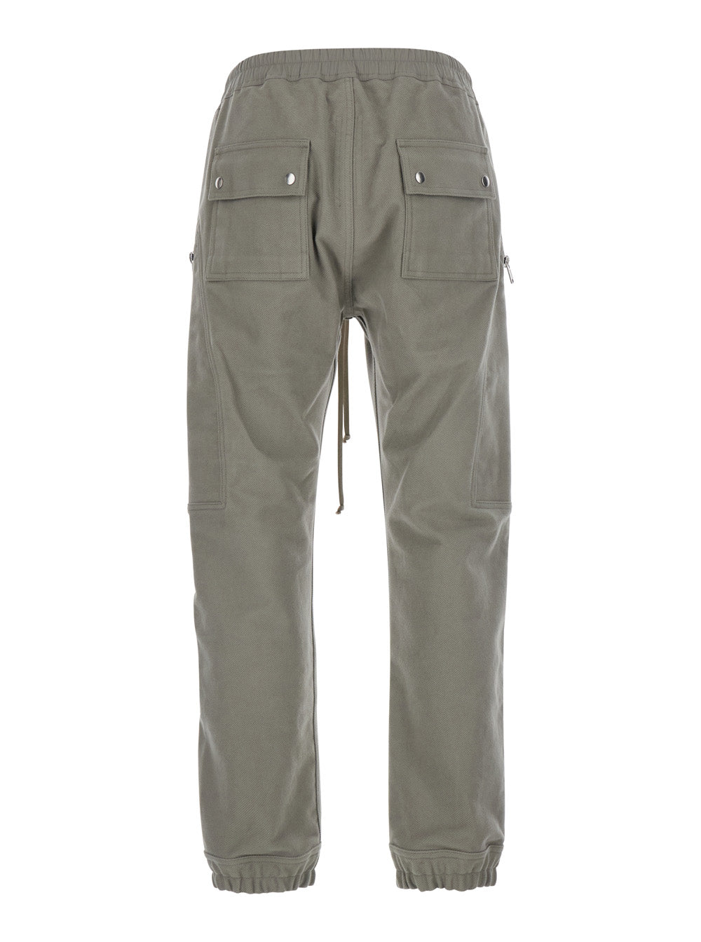 Rick Owens Men 'Heizer' Grey Pants With Side Zip Cargo Pockets In Cotton For Men RICK OWENS