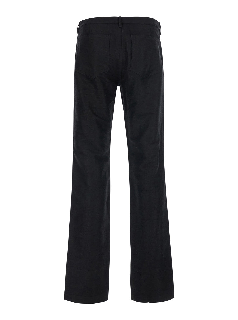 Rick Owens Men 'Vega' Black Pants With Openable Side Zippers In Wool Blend For Men RICK OWENS