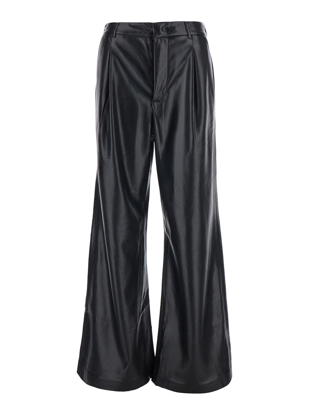 The Andamane Women 'Sasha' Black Pants With Five-Pocket Design In Eco-Leather For Women THE ANDAMANE