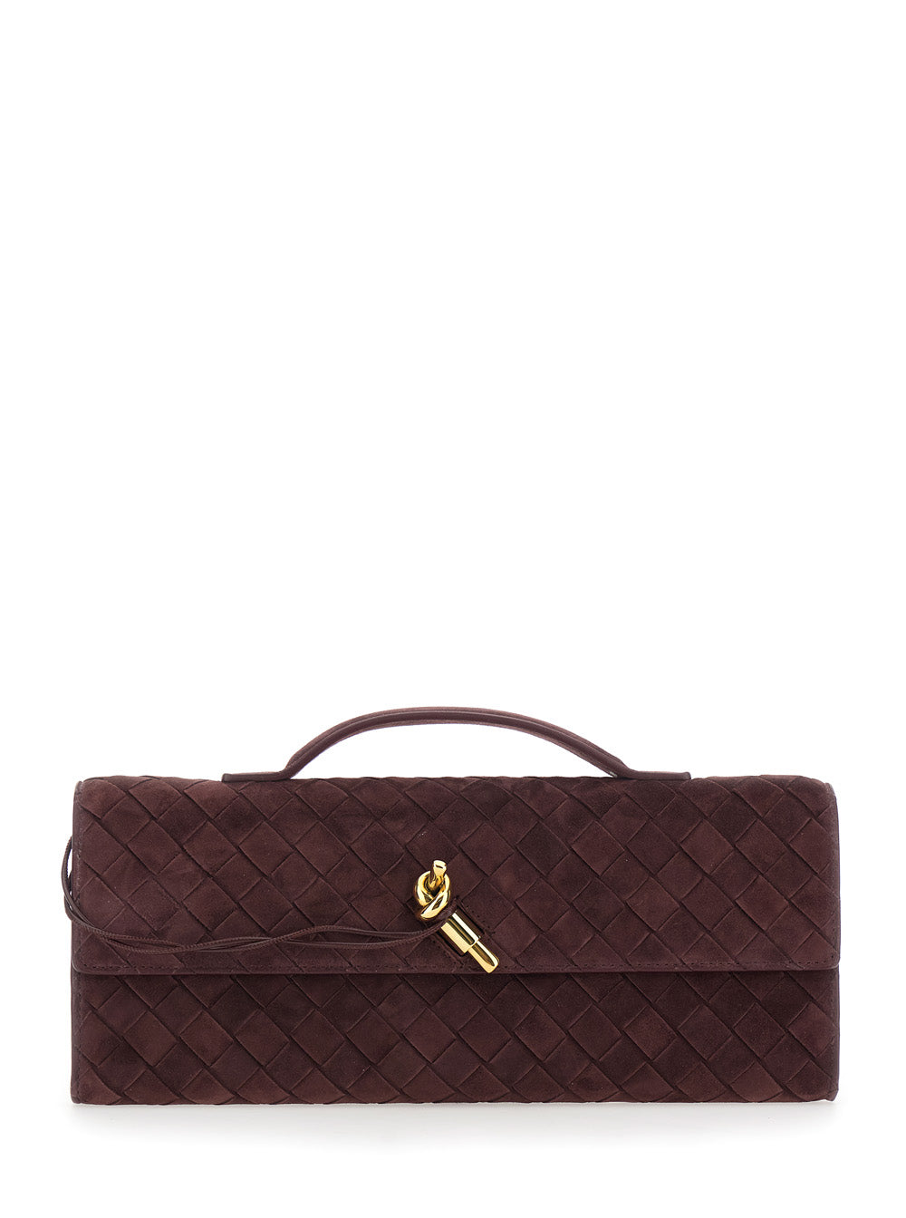 Bottega Veneta Women Andiamo Clutch Intrecciato 15 Cashmere Calf BOTTEGA VENETA