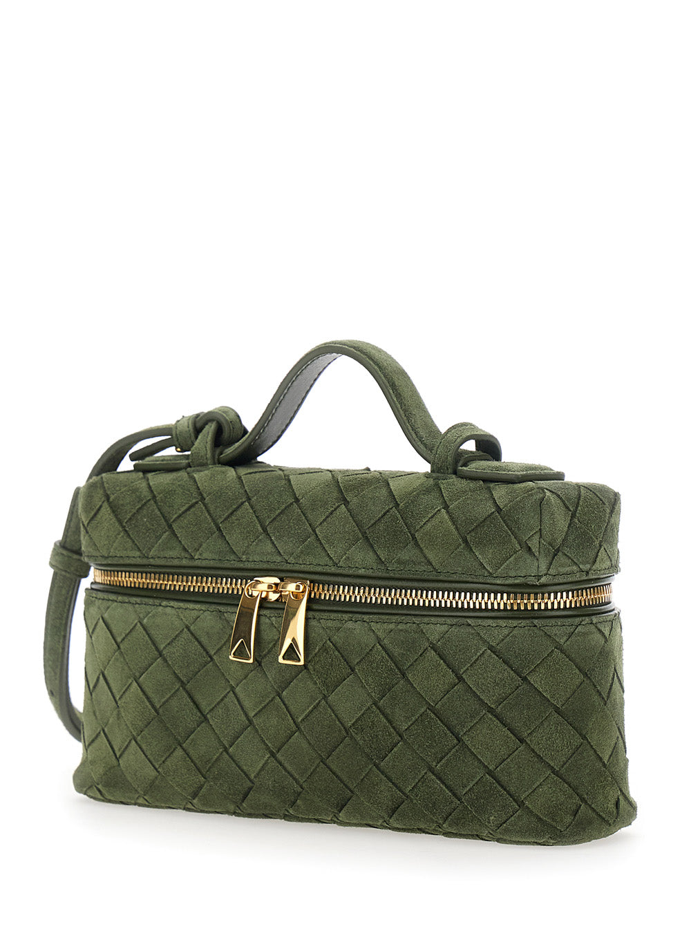 Bottega Veneta Women Bang Bang Intrecciato 15 Glove Suede Cashmere BOTTEGA VENETA