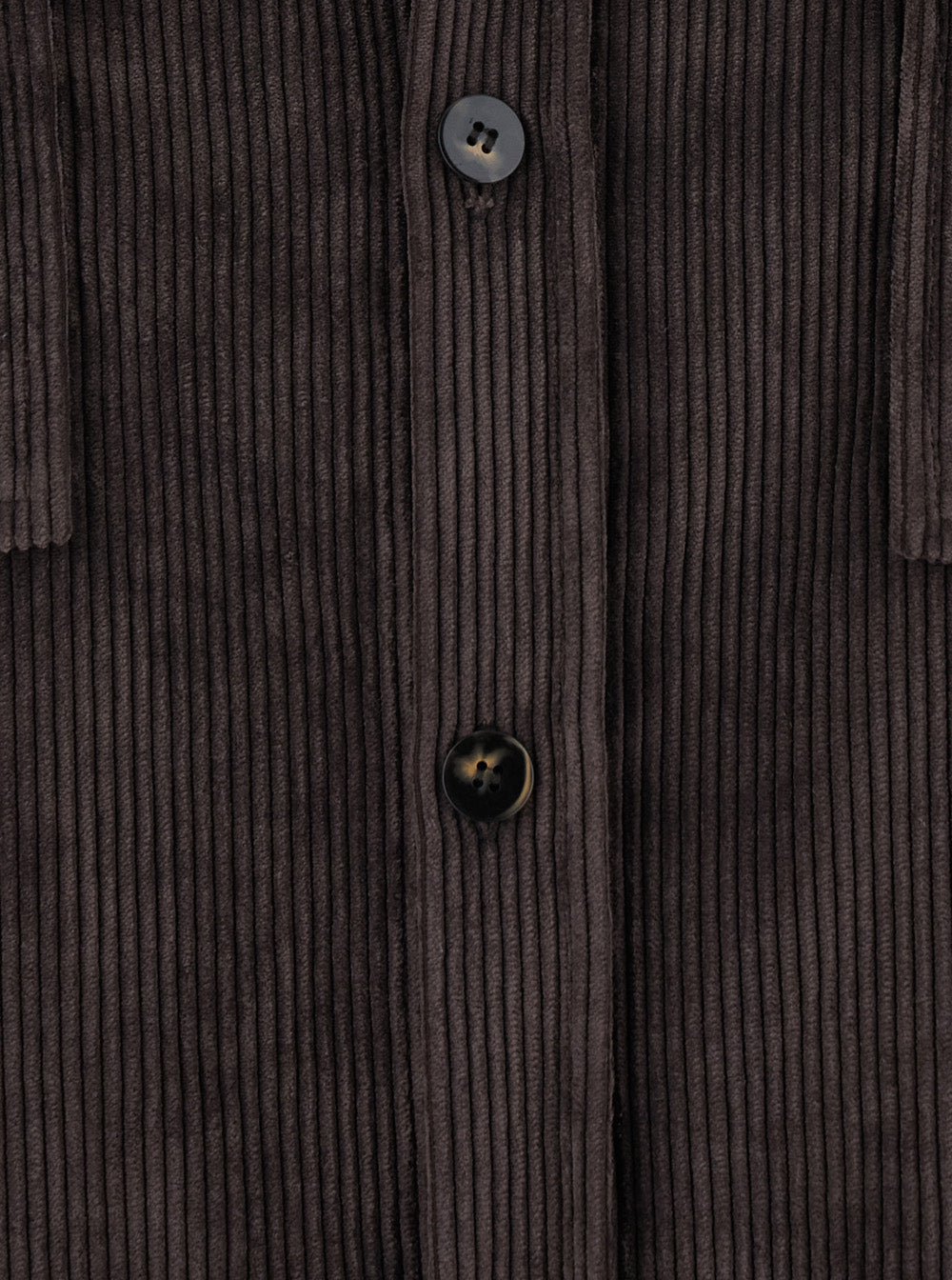 Leplain Women Brown Shirt With Classic Collar And Two Patch Pockets On The Front In Corduroy For Women LEPLAIN