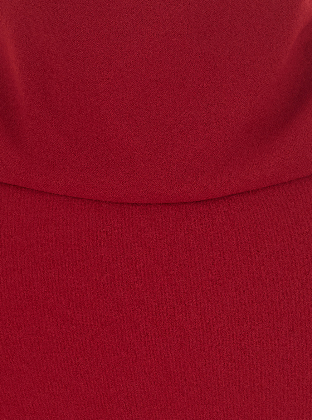Leplain Women Red Long Sleeveless Dress With Open Back And Zip Closure At The Back In Fabric For Women LEPLAIN