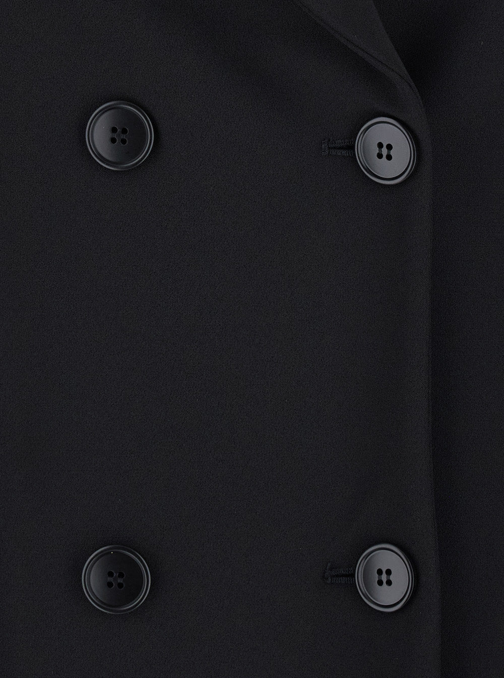 Leplain Women Black Double Breasted Jacket With Peak Revers In Wool Blend For Women LEPLAIN