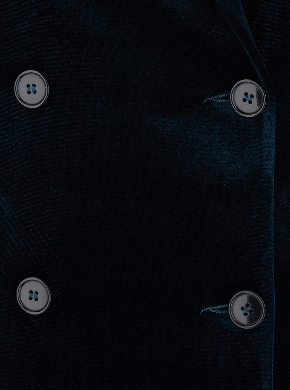 Leplain Women Blue Long Double-Breasted Coat With Peak Revers In Velvet For Women LEPLAIN
