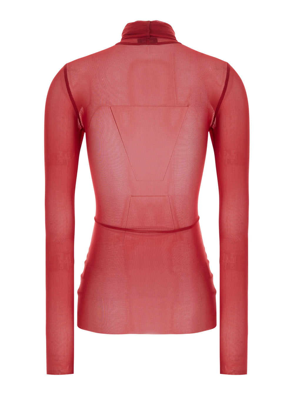 Leplain Women Red High Neck Top With Long Sleeves In Tech Fabric For Women LEPLAIN