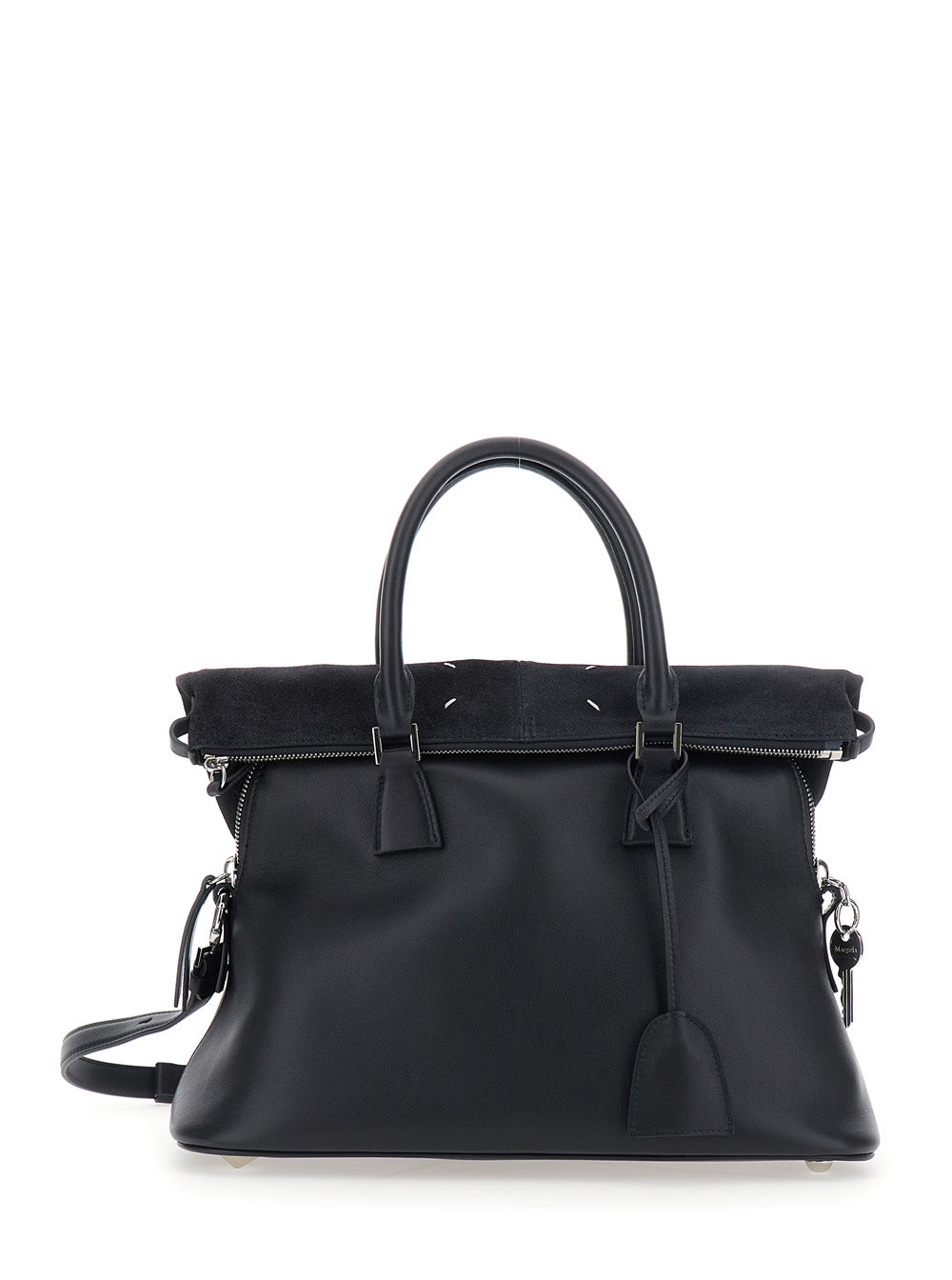 Maison Margiela Women Crossbody Bag With Calf Details, Black Color And Unisex MAISON MARGIELA