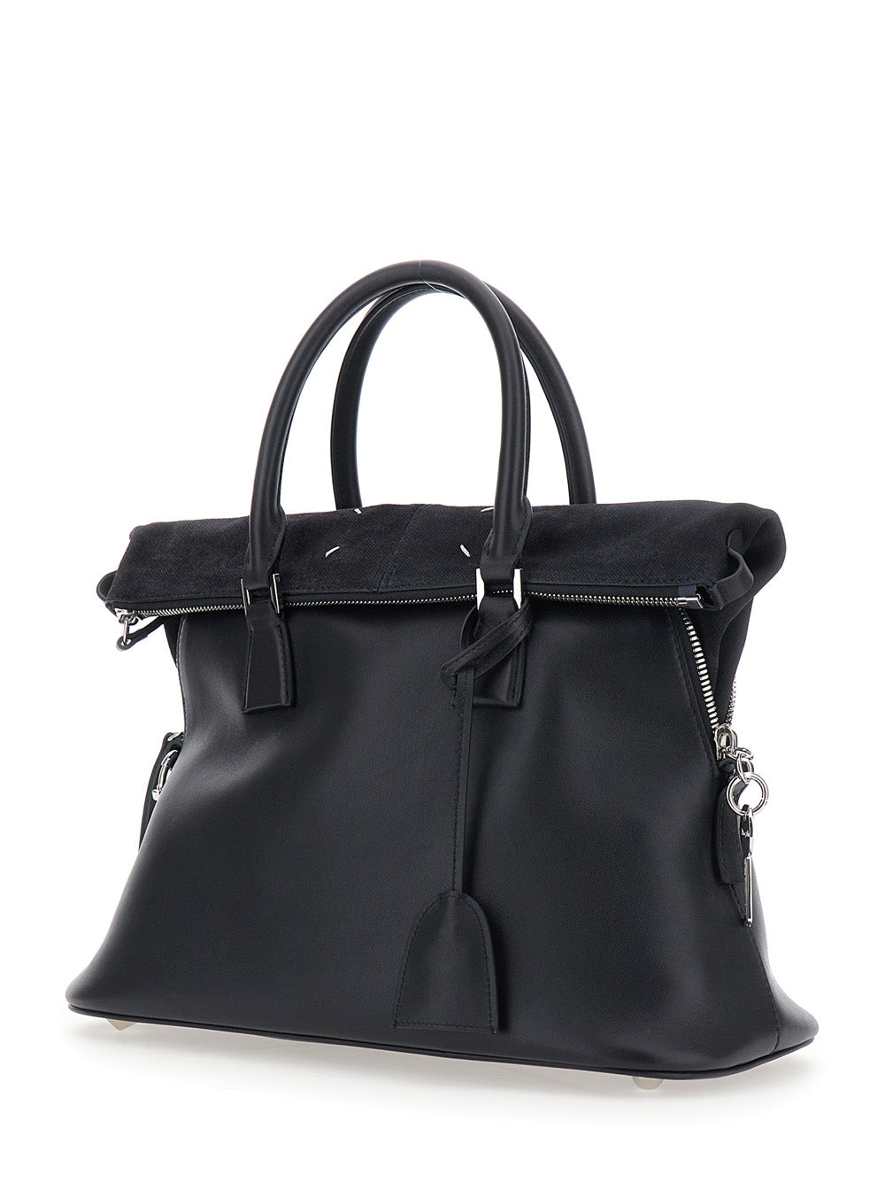 Maison Margiela Women Crossbody Bag With Calf Details, Black Color And Unisex MAISON MARGIELA