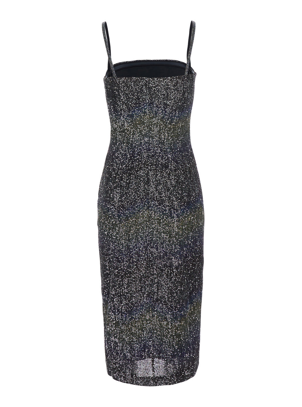 Missoni Women Multicolor Midi Dress With Spaghetti Straps And  All-Over Sequins Zigzag Motif In Tech Fabric For Women MISSONI