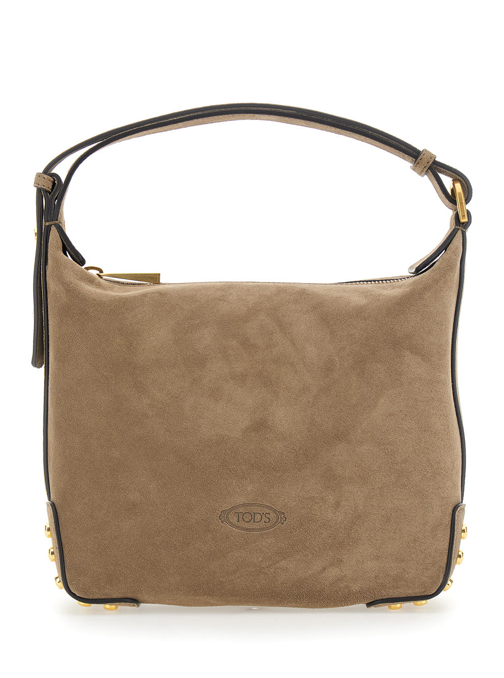 Tod's Women Beige Leather Zip Closure Handbag TOD'S