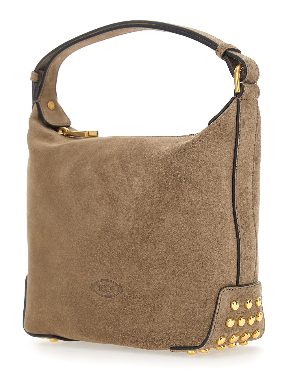 Tod's Women Beige Leather Zip Closure Handbag TOD'S