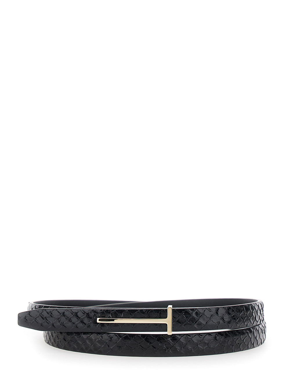 Tom Ford Women Semi Shiny Printed Python F/C Belt TOM FORD