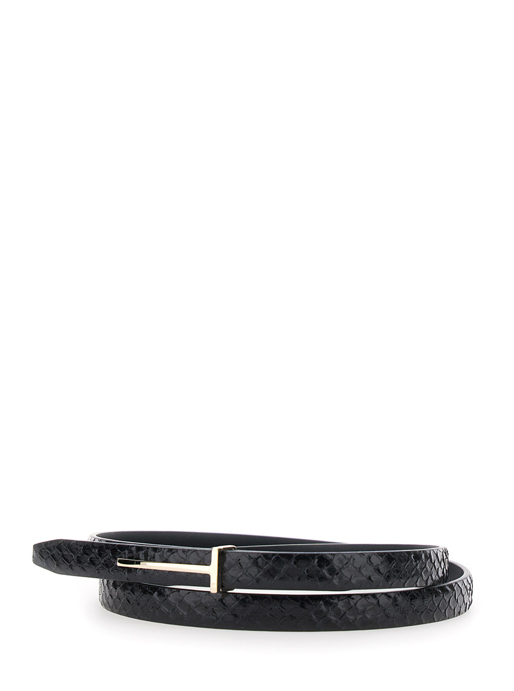 Tom Ford Women Semi Shiny Printed Python F/C Belt TOM FORD