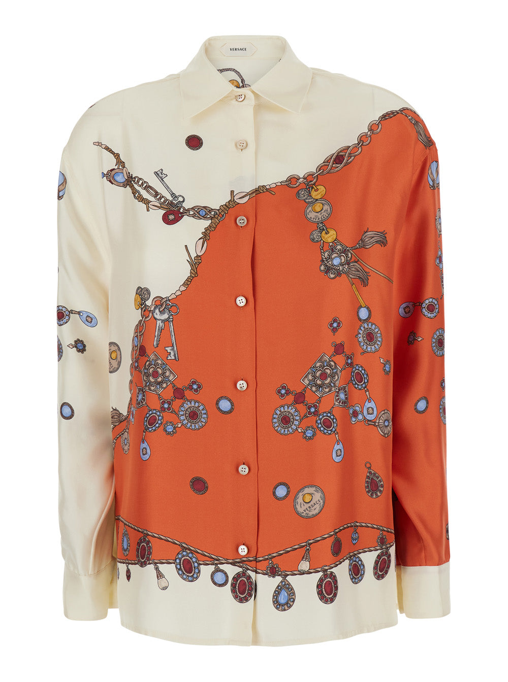 Versace Women Informal Shirt Silk Twill Print VERSACE