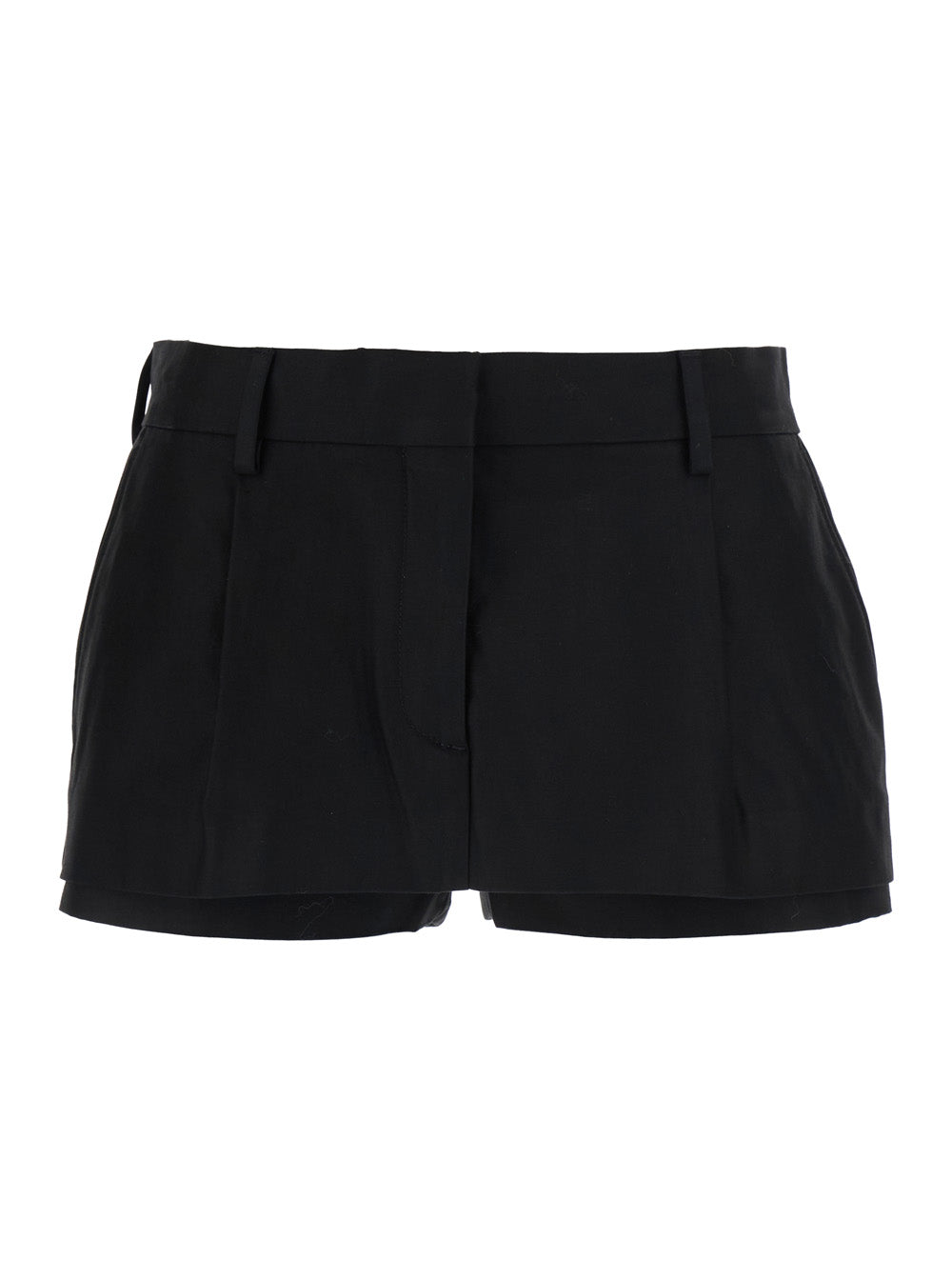 Acne Studios Women Black Skirt With Pleated Details In Tech Fabric Women ACNE STUDIOS