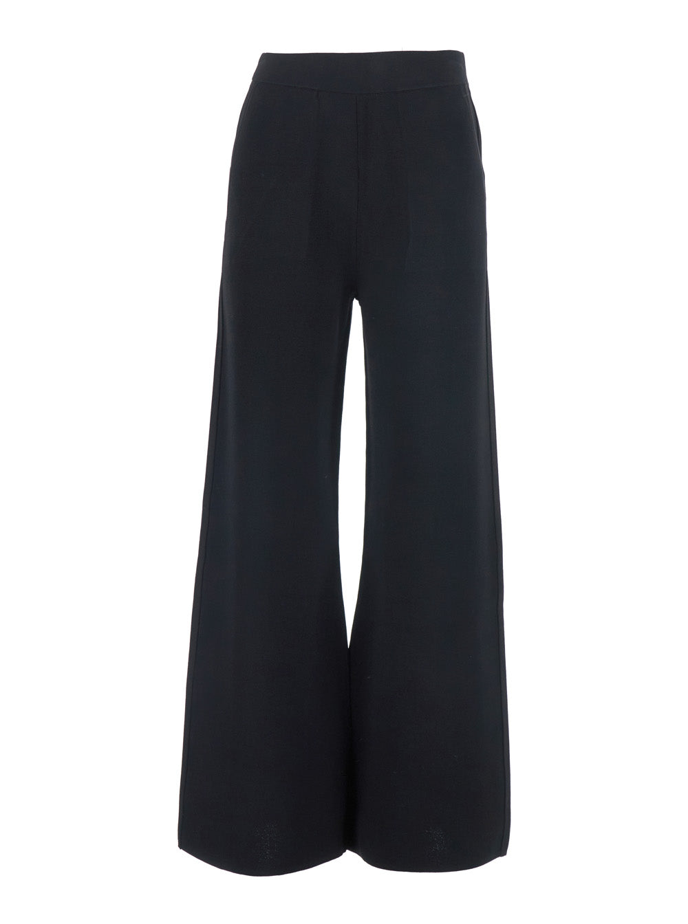 Max Mara Women 'Faida' Black Pants With Wide Leg And Elasticated Waist In Blend Viscose For Women MAX MARA